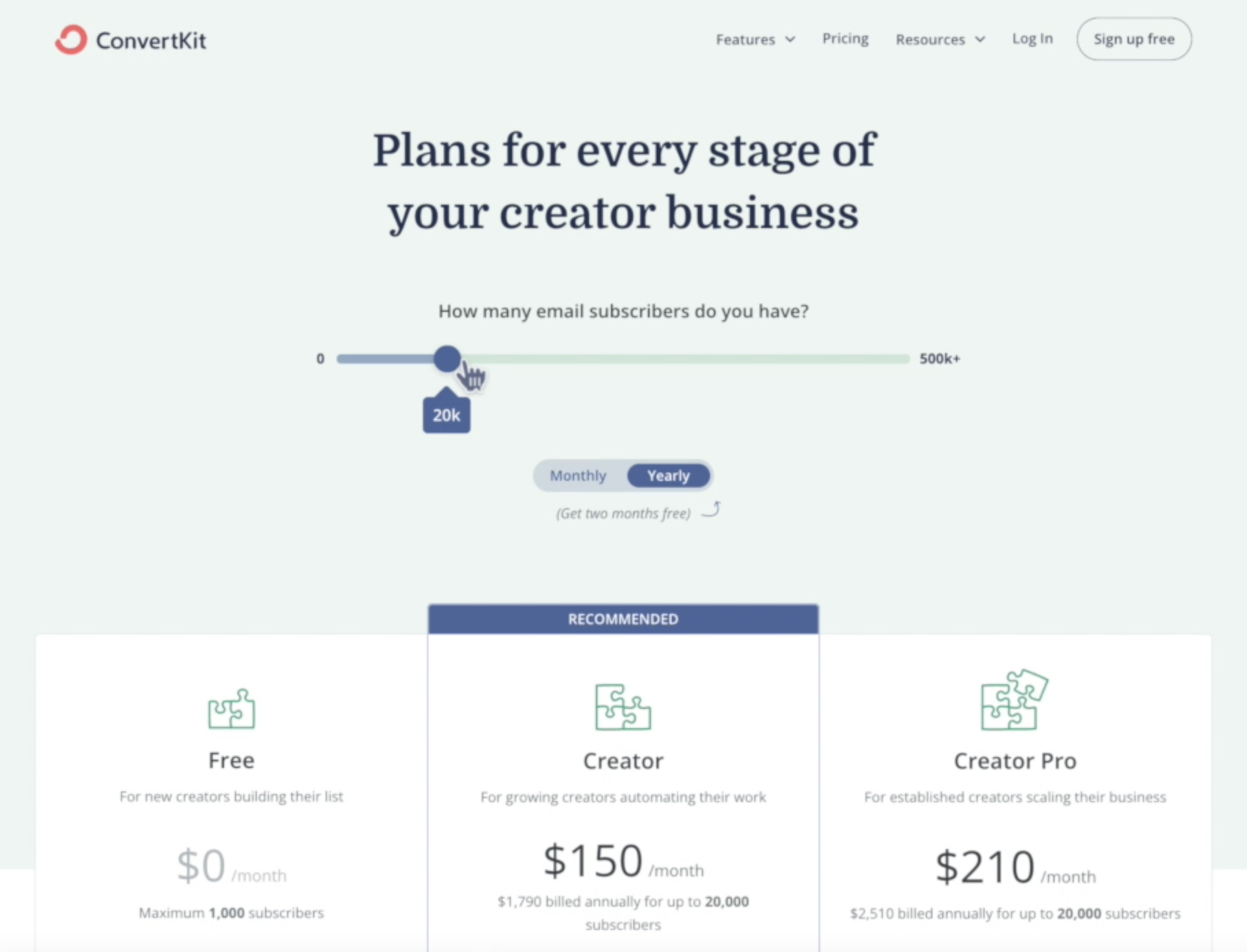 ConvertKit Pricing Plans & Cost